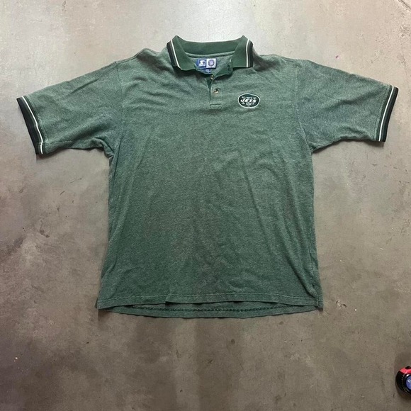 Y2K Green Starter NY Jets NFL Polo‎ size XXL - Picture 1 of 5